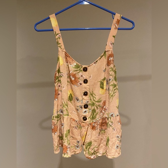 Lily White floral tank top with buttons.size medium - Picture 2 of 7